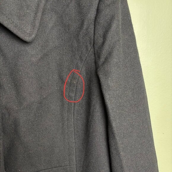 London Fog Towne Wool Blend Womens Coat XL Black Capsule Classic Minimalist - Picture 13 of 16